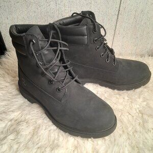 Timberland Linden Woods Waterproof Women's Black Nubuck Suede Boots Size 8.5